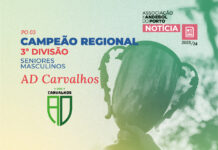 AD CARVALHOS CAMPEÃO REGIONAL SENIORES MASCULINOS