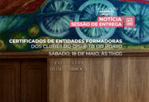 SESSÃO DE ENTREGA DE CERTIFICADOS DE ENTIDADE FORMADORA