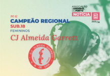 ALMEIDA GARRETT CAMPEÃO REGIONAL SUB 18 FEMININOS