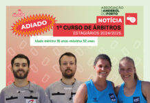 1º CURSO DE ÁRBITROS ESTAGIÁRIOS 2024/2025 (ADIADO)
