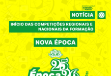 INÍCIO DAS COMPETIÇÕES REGIONAIS E NACIONAIS DA FORMAÇÃO