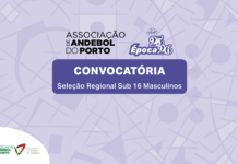 SUB 16 MASCULINOS DO PORTO COM CONVOCATÓRIA PARA SELEÇÃO REGIONAL (TREINO)