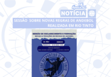 SESSÃO SOBRE NOVAS REGRAS DE ANDEBOL REALIZADA EM RIO TINTO