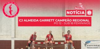 CJ ALMEIDA GARRETT CAMPEÃO REGIONAL DE SUB 18 FEMININOS